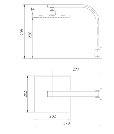 OLIVERI MONACO HIGH RISE SHOWER CHROME