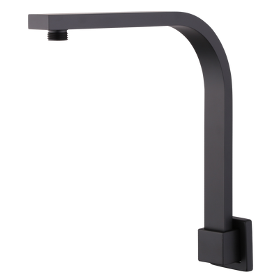OLIVERI MONACO RAISED WALL MOUNTED SHOWER ARM 277MM MATTE BLACK