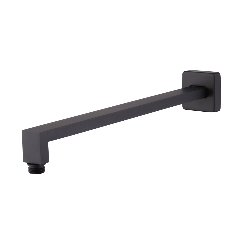 OLIVERI MONACO WALL MOUNTED SHOWER ARM 380MM MATTE BLACK