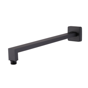 OLIVERI MONACO WALL MOUNTED SHOWER ARM 380MM MATTE BLACK
