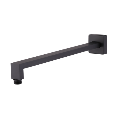 OLIVERI MONACO WALL MOUNTED SHOWER ARM 380MM MATTE BLACK