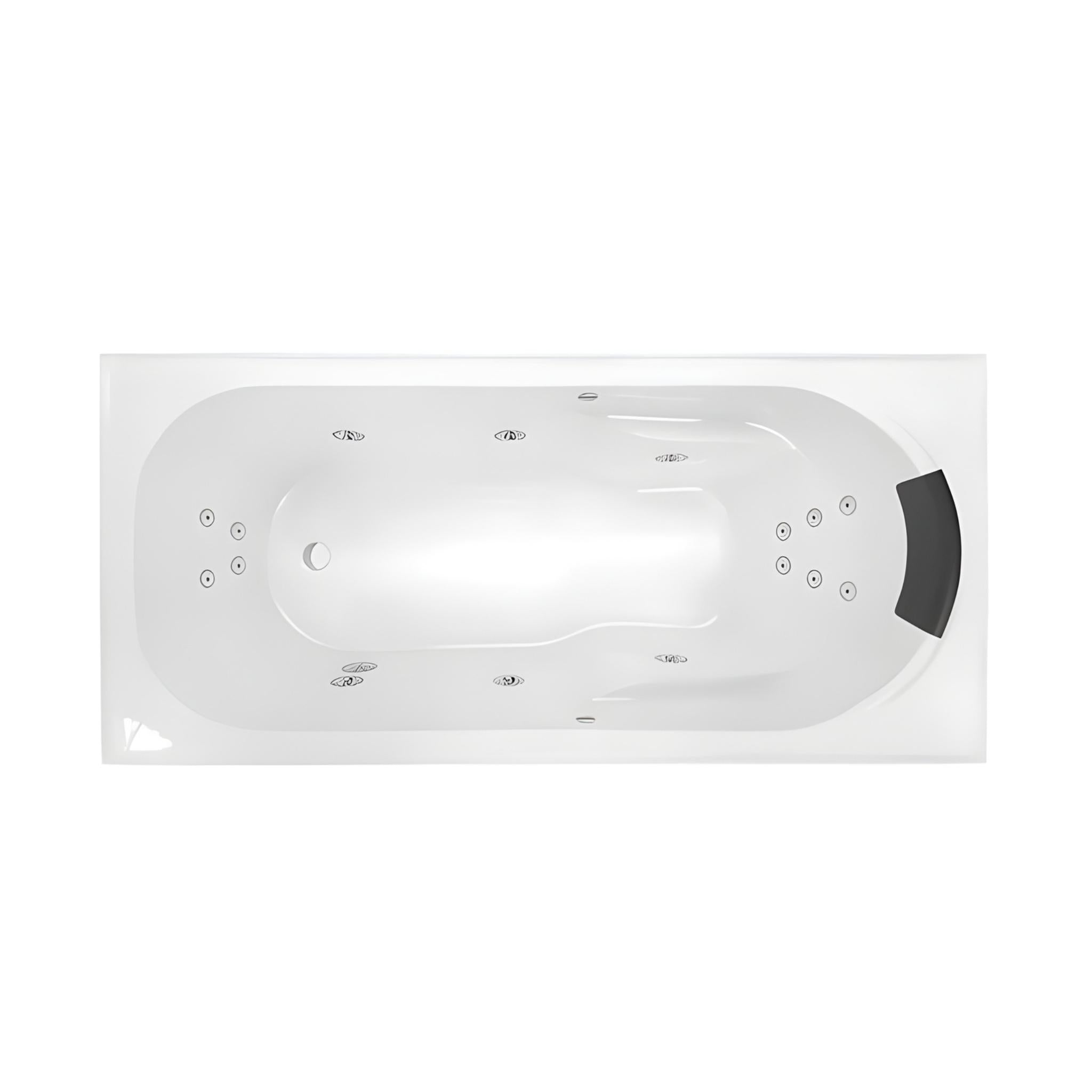 DECINA MODENA INSET DOLCE VITA SPA BATH GLOSS WHITE (AVAILABLE IN 1635MM AND 1785MM) WITH 16-JETS