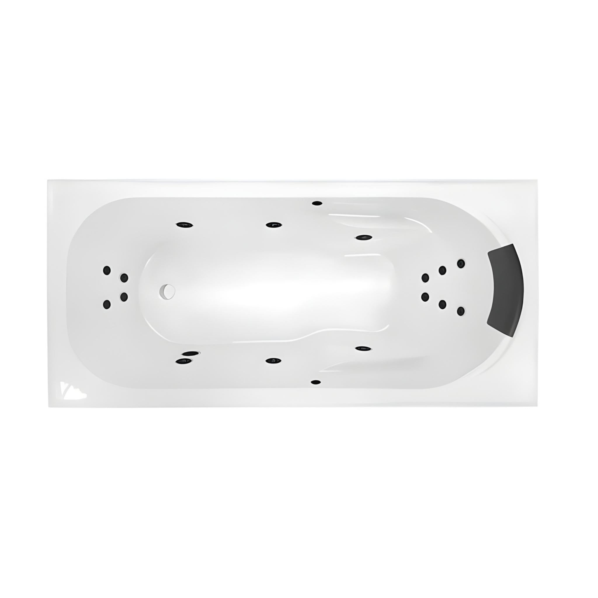 DECINA MODENA INSET DOLCE VITA SPA BATH GLOSS WHITE (AVAILABLE IN 1635MM AND 1785MM) WITH 16-JETS