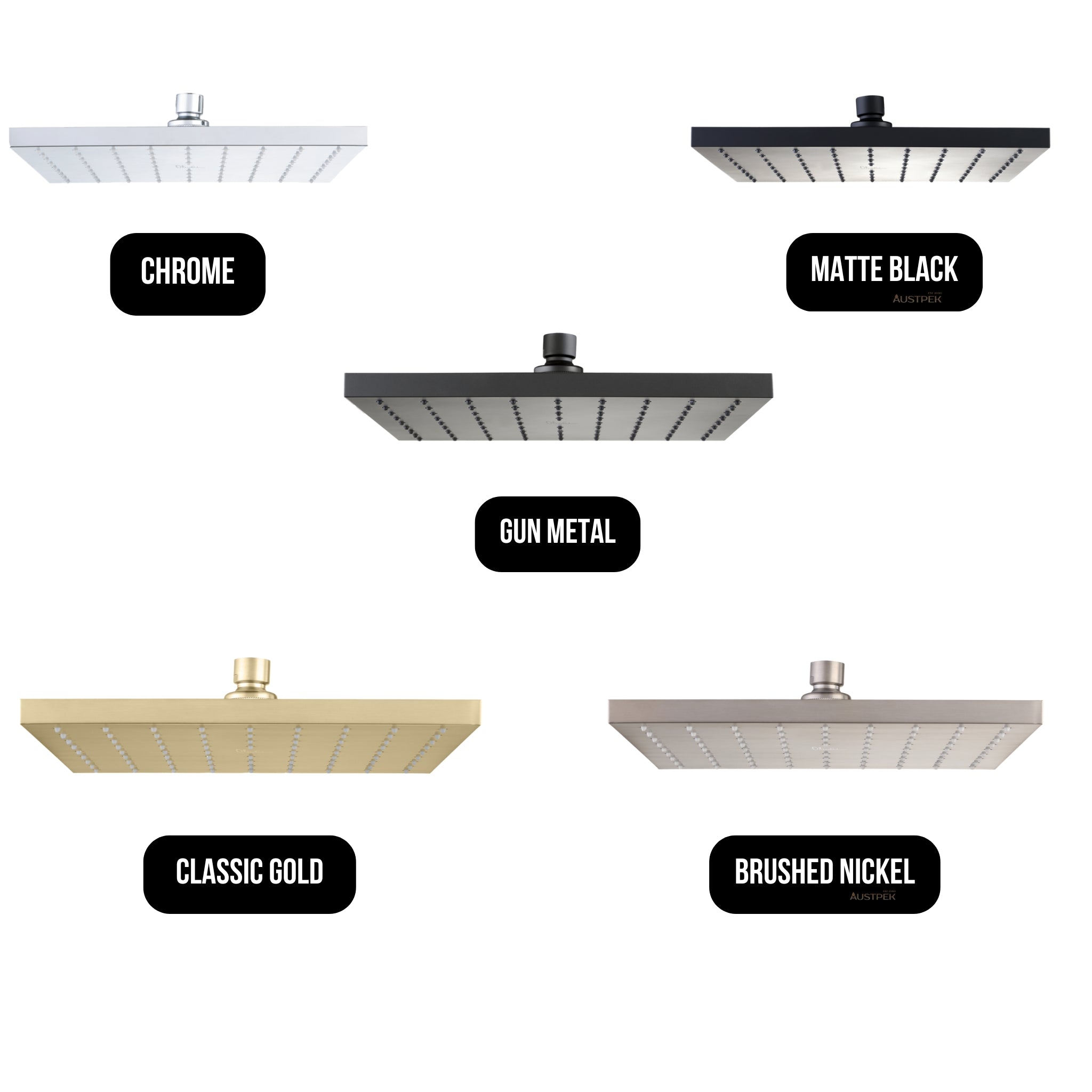 OLIVERI MONACO SHOWER ROSE 250MM CHROME