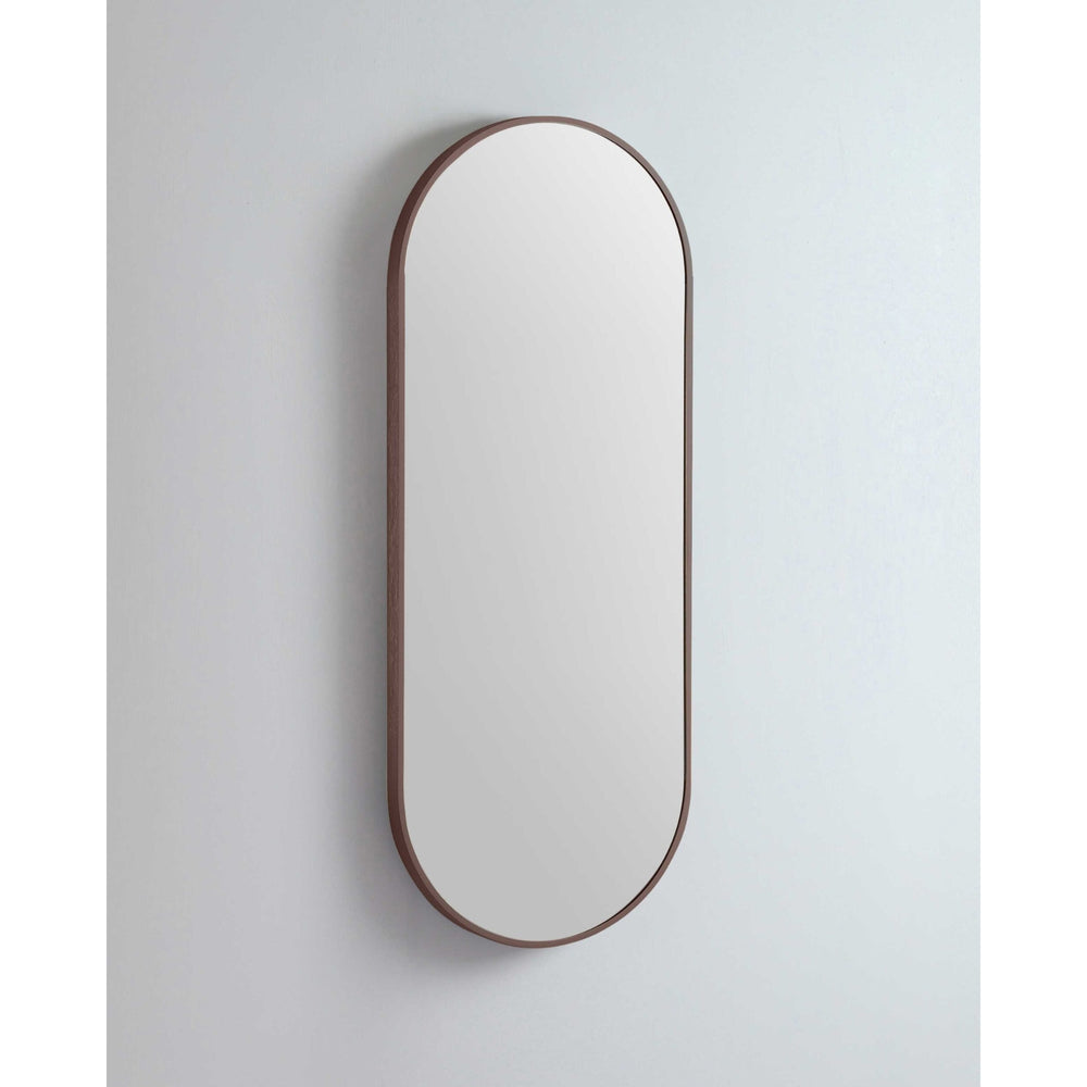 REMER MODERN OBLONG OVAL FRAMED MIRROR WITH PORTABLE MAGNIFIER CUSTOM COLOURS 460X1210MM