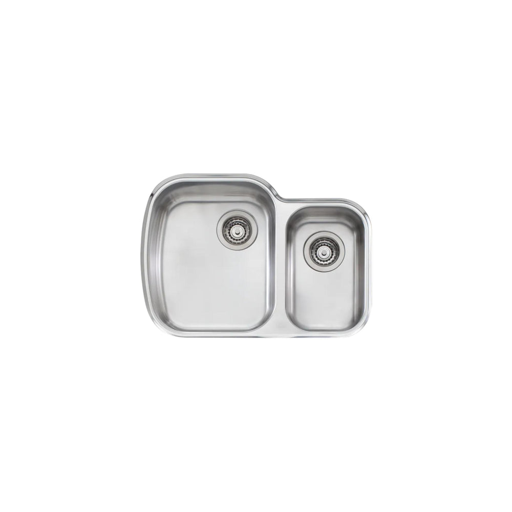 OLIVERI MONET 1 & 1/2 BOWL UNDERMOUNT ALFRESCO AND KITCHEN SINK STAINLESS STEEL 675MM