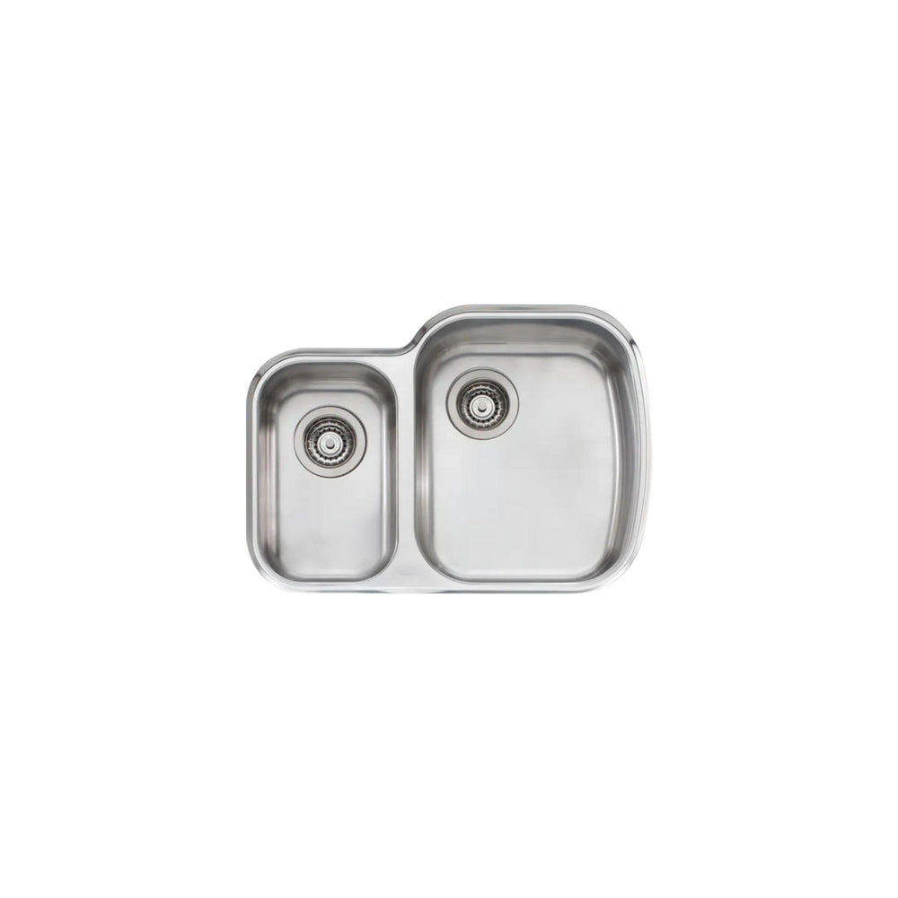 OLIVERI MONET 1 & 1/2 BOWL UNDERMOUNT ALFRESCO AND KITCHEN SINK STAINLESS STEEL 675MM