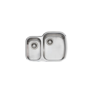 OLIVERI MONET 1 & 1/2 BOWL UNDERMOUNT ALFRESCO AND KITCHEN SINK STAINLESS STEEL 675MM