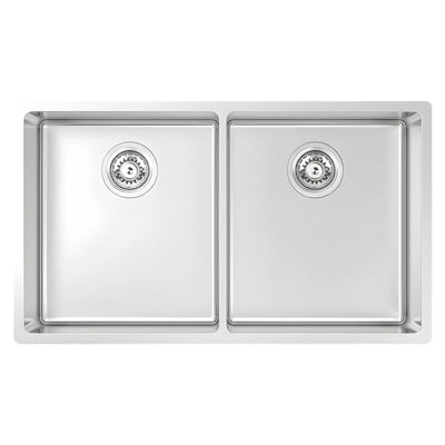 SCHOCK MONTEGO DOUBLE BOWL KITCHEN SINK STAINLESS STEEL 775MM