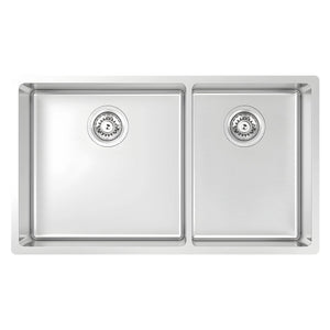 SCHOCK MONTEGO 1 & 3/4 DOUBLE BOWL KITCHEN SINK STAINLESS STEEL 775MM