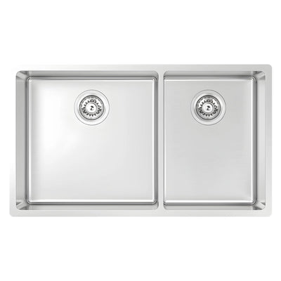 SCHOCK MONTEGO 1 & 3/4 DOUBLE BOWL KITCHEN SINK STAINLESS STEEL 775MM