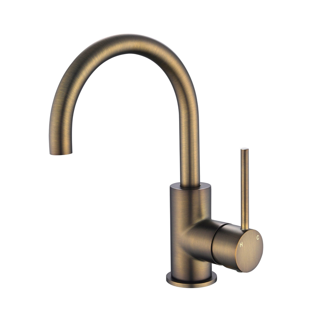 MODERN NATIONAL STAR MINI KITCHEN MIXER 241MM ANTIQUE BRASS