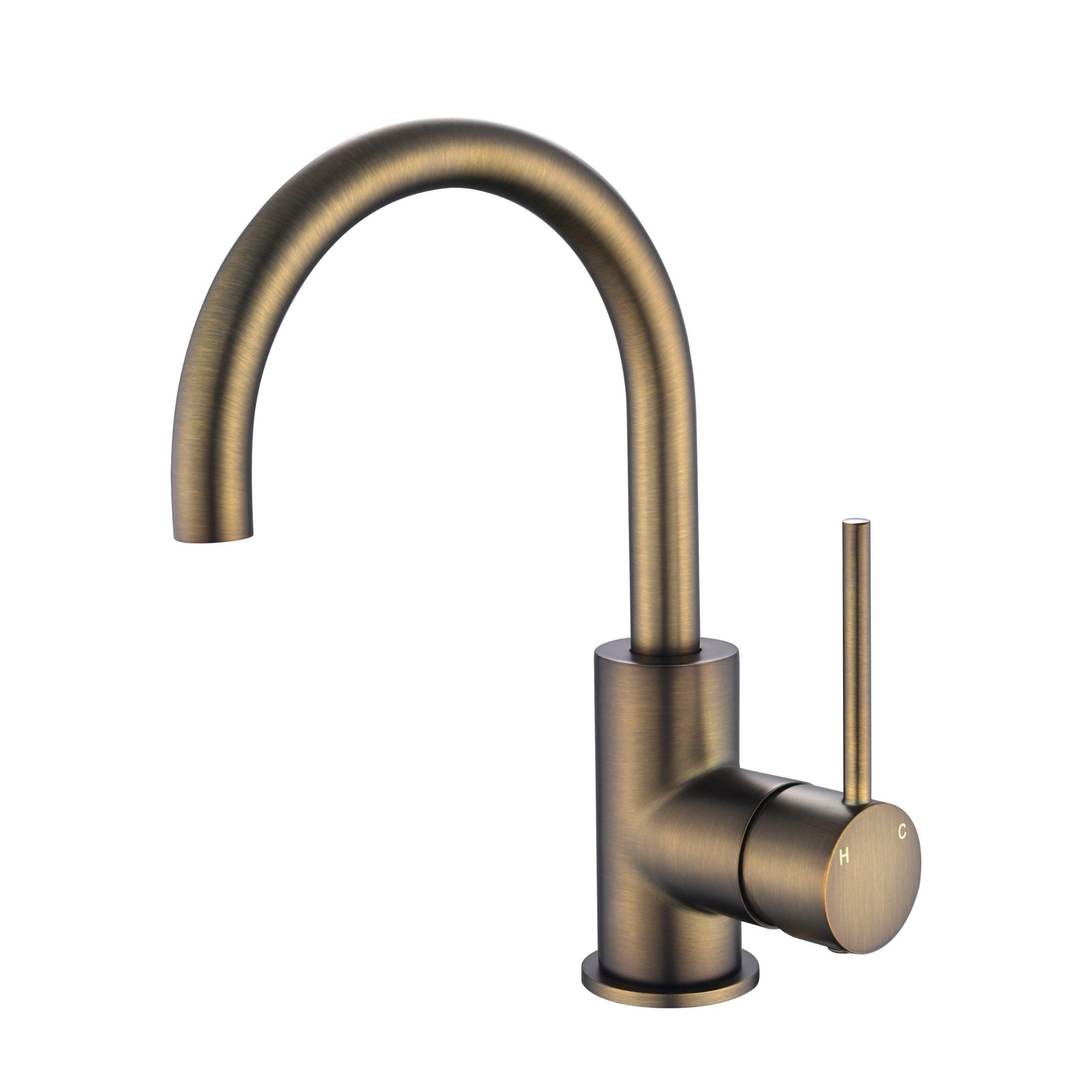 MODERN NATIONAL STAR MINI KITCHEN MIXER 241MM ANTIQUE BRASS