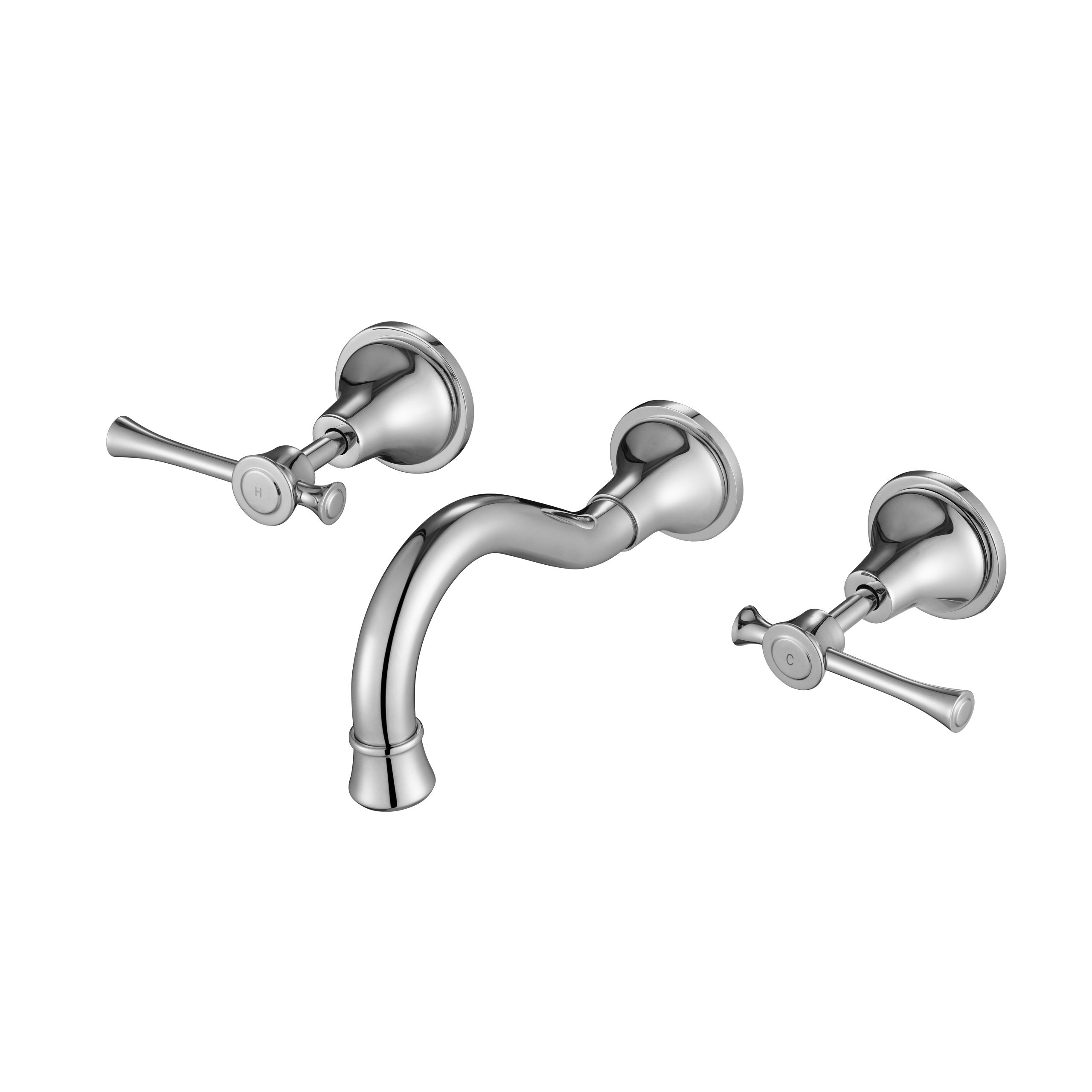 MODERN NATIONAL MONTPELLIER WALL SPA AND SINK THREE PIECE SET 202MM CHROME