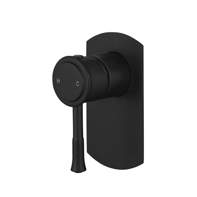 MODERN NATIONAL MONTPELLIER SHOWER MIXER TRIM KIT WITH UNIVERSAL BODY 130MM MATTE BLACK