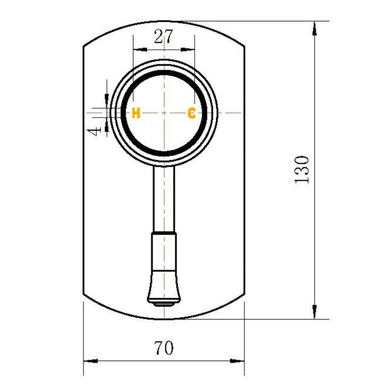 MODERN NATIONAL MONTPELLIER SHOWER MIXER TRIM KIT WITH UNIVERSAL BODY 130MM MATTE BLACK