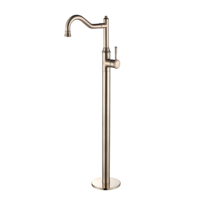 MODERN NATIONAL MONTPELLIER FREESTANDING BATH MIXER 915MM BRUSHED NICKEL