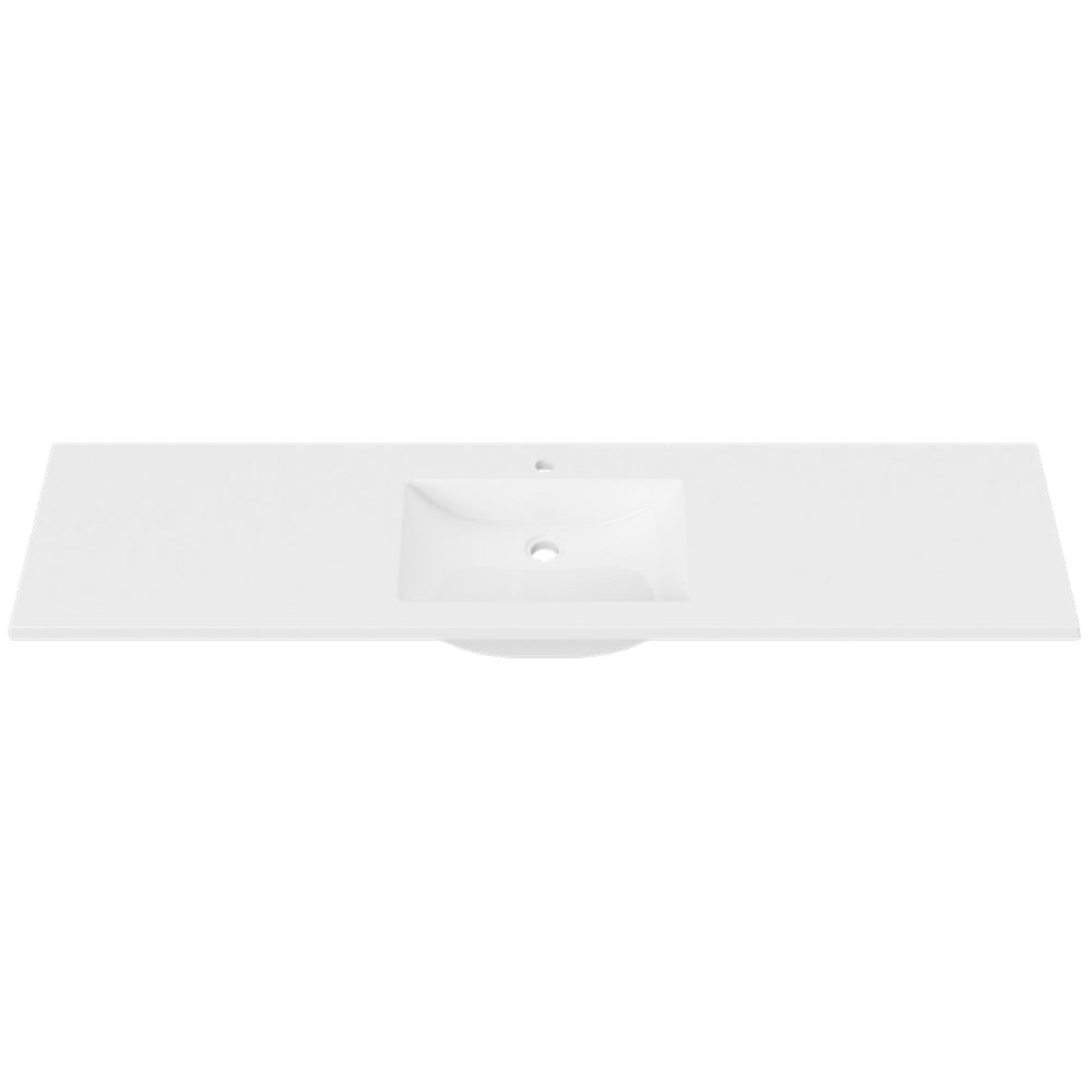DUROCLASS MONACO GLOSS WHITE SINGLE BOWL UNDERMOUNT VANITY TOP (MULTIPLE SIZES AVAILABLE)