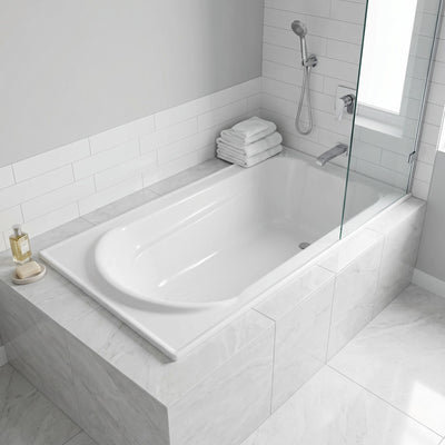BROADWAY MONTILLO BATH GLOSS WHITE 1670MM