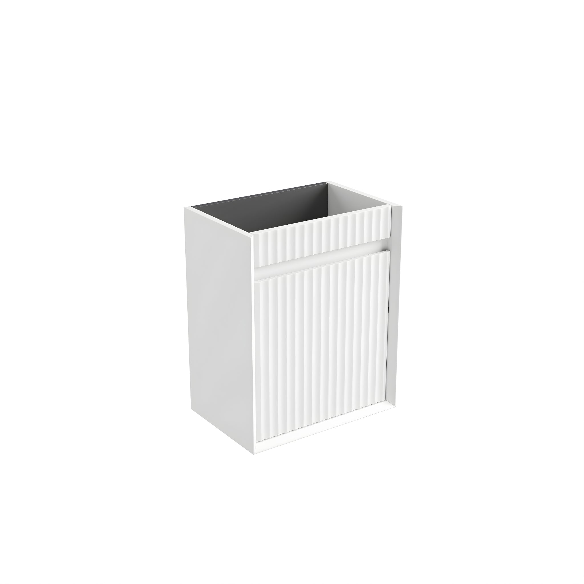 AULIC MINI RAVIA MATTE WHITE 450MM SPACE SAVING WALL HUNG VANITY