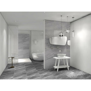 MUSES CREST LIGHT GREY FELLTEC 300X600MM RECTANGULAR TILE (PER BOX)