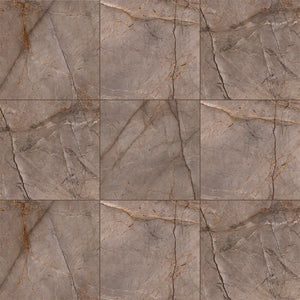 MUSES SILVER ROOT BROWN SOFT POLISHED 600X600MM SQUARE TILE (PER BOX)