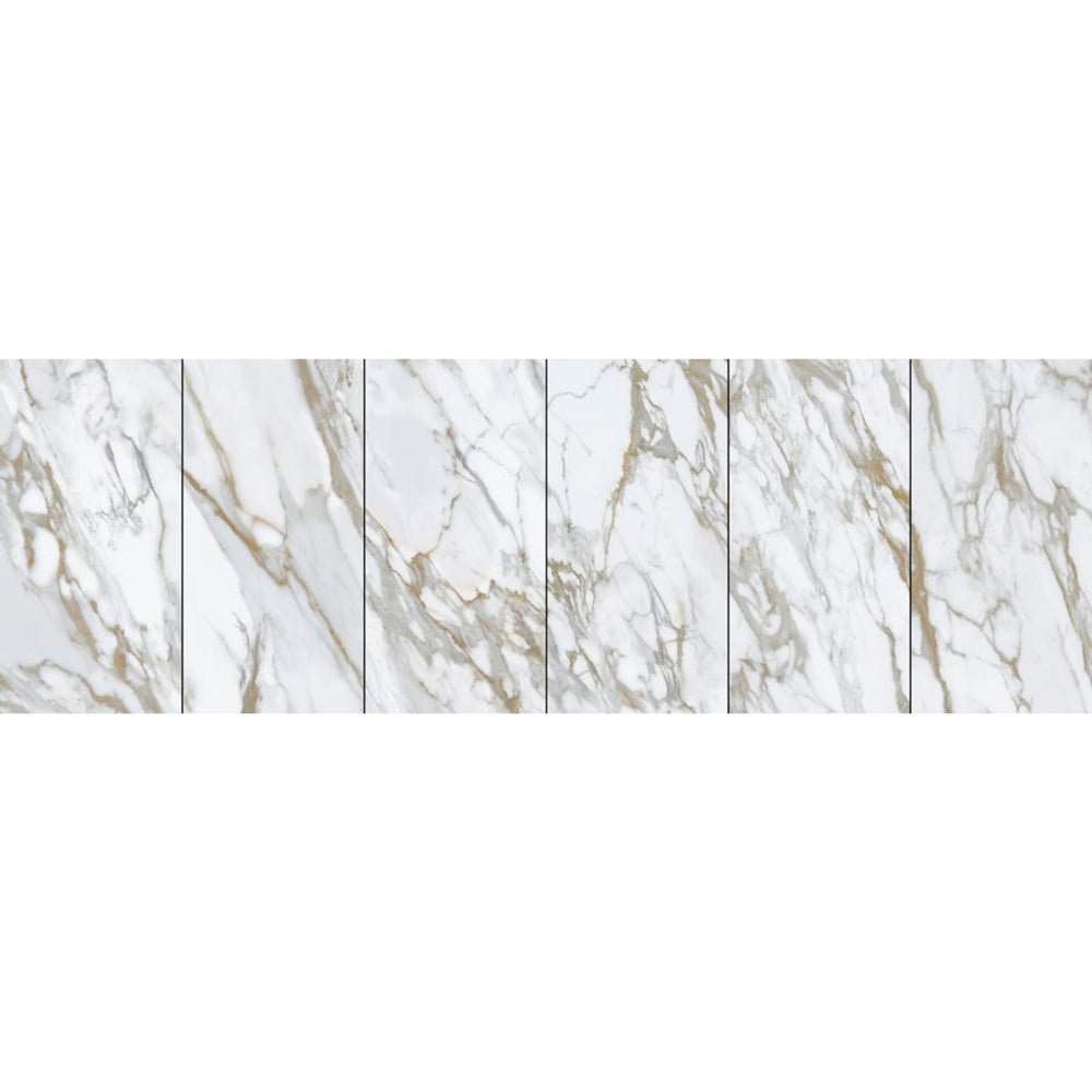 MUSES CALACATTA GOLD SATIN 600X1200MM RECTANGLE TILE (PER BOX)