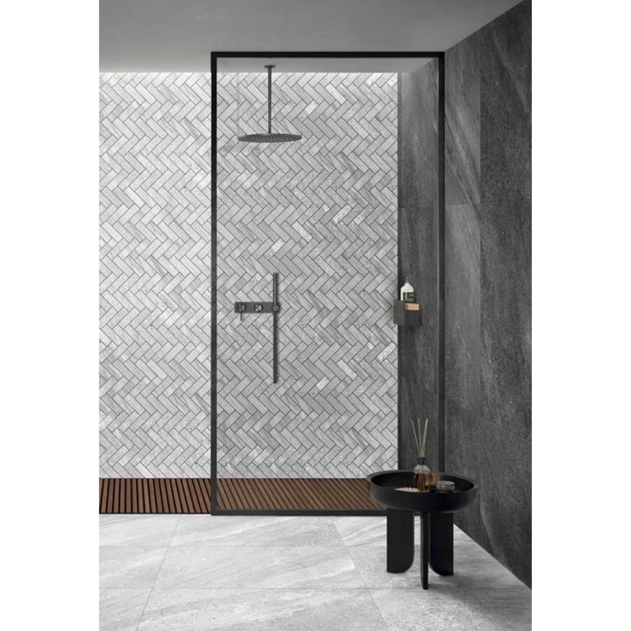 MUSES CREST LIGHT GREY FELLTEC 600X1200MM RECTANGULAR TILE (PER BOX)