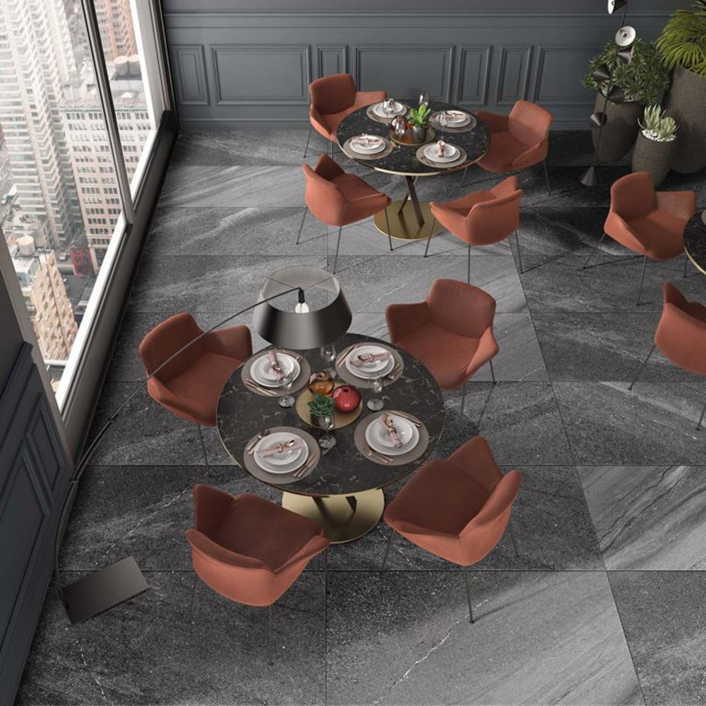 MUSES CREST DARK GREY FELLTEC 600X1200MM RECTANGULAR TILE (PER BOX)