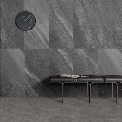 MUSES CREST DARK GREY FELLTEC 600X1200MM RECTANGULAR TILE (PER BOX)