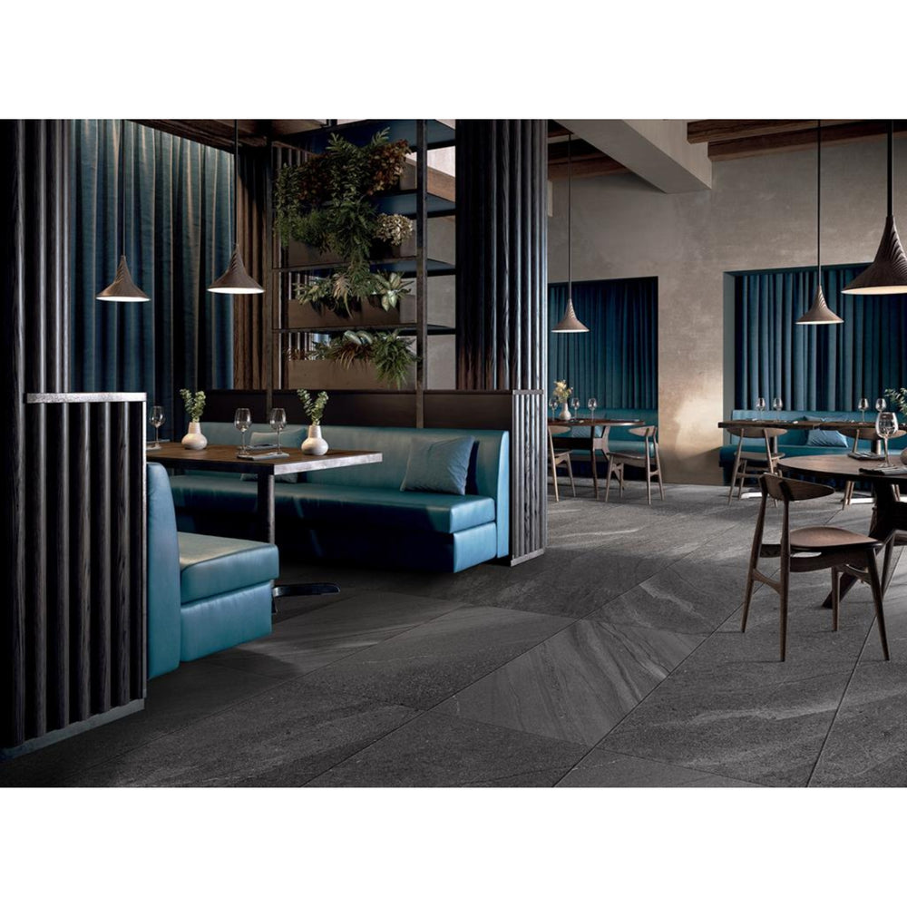 MUSES CREST DARK GREY FELLTEC 600X1200MM RECTANGULAR TILE (PER BOX)