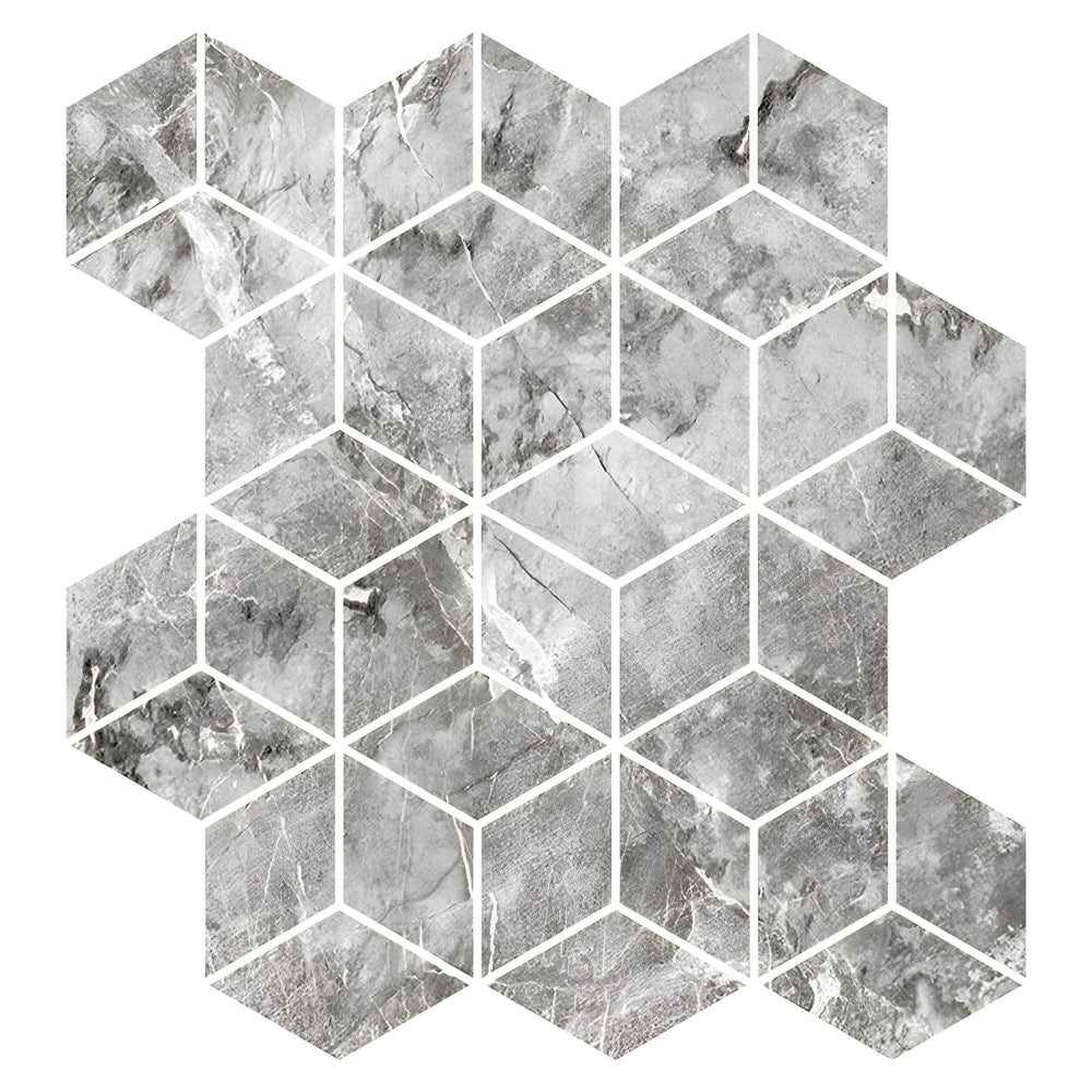 MUSES MISTERY DARK GREY MATTE 260X300MM DIAMOND MOSAIC TILE (PER BOX)