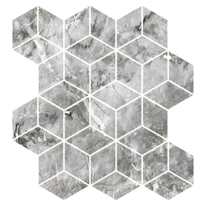 MUSES MISTERY DARK GREY MATTE 260X300MM DIAMOND MOSAIC TILE (PER BOX)