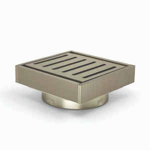 AQUAPERLA MUSES EZY FLOW FLOOR WASTE BRUSHED NICKEL 100MM