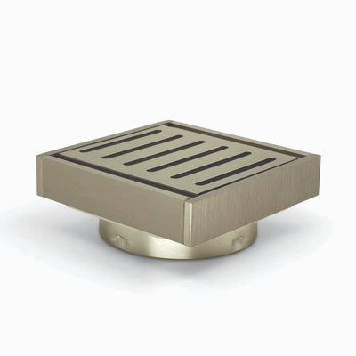 AQUAPERLA MUSES EZY FLOW FLOOR WASTE BRUSHED NICKEL 100MM