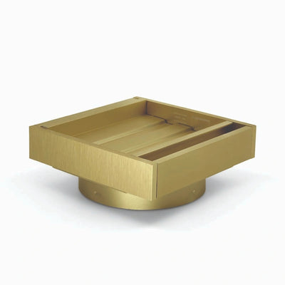 AQUAPERLA MUSES EZY FLOW GUARD FLOOR WASTE INSERT BRUSHED GOLD 100MM
