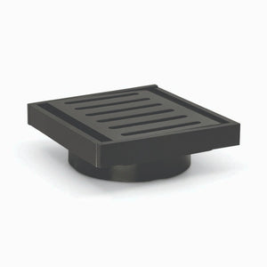 AQUAPERLA MUSES EZY FLOW GUARD FLOOR WASTE BRUSHED BLACK 100MM