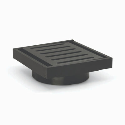 AQUAPERLA MUSES EZY FLOW GUARD FLOOR WASTE BRUSHED BLACK 100MM