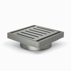 AQUAPERLA MUSES EZY FLOW GUARD FLOOR WASTE GUN METAL 100MM