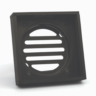 AQUAPERLA MUSES EZY FLOW FLOOR WASTE BRUSHED BLACK 100MM