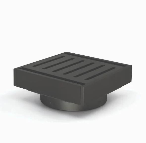 AQUAPERLA MUSES EZY FLOW FLOOR WASTE BRUSHED BLACK 100MM