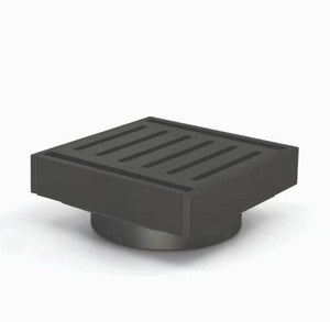 AQUAPERLA MUSES EZY FLOW FLOOR WASTE BRUSHED BLACK 100MM