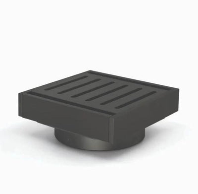 AQUAPERLA MUSES EZY FLOW FLOOR WASTE BRUSHED BLACK 100MM