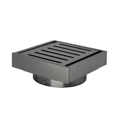 AQUAPERLA MUSES EZY FLOW FLOOR WASTE GUN METAL 100MM