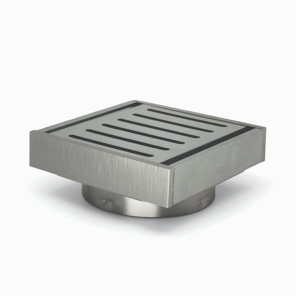 AQUAPERLA MUSES EZY FLOW FLOOR WASTE BRUSHED SILVER 100MM