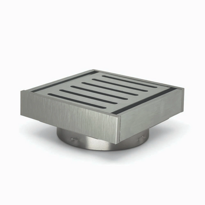 AQUAPERLA MUSES EZY FLOW FLOOR WASTE BRUSHED SILVER 100MM