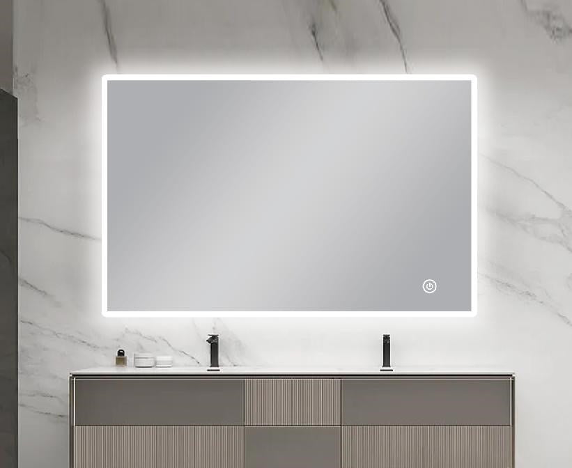 AQUAPERLA RECTANGULAR LED MIRROR SILVER 1200X800MM