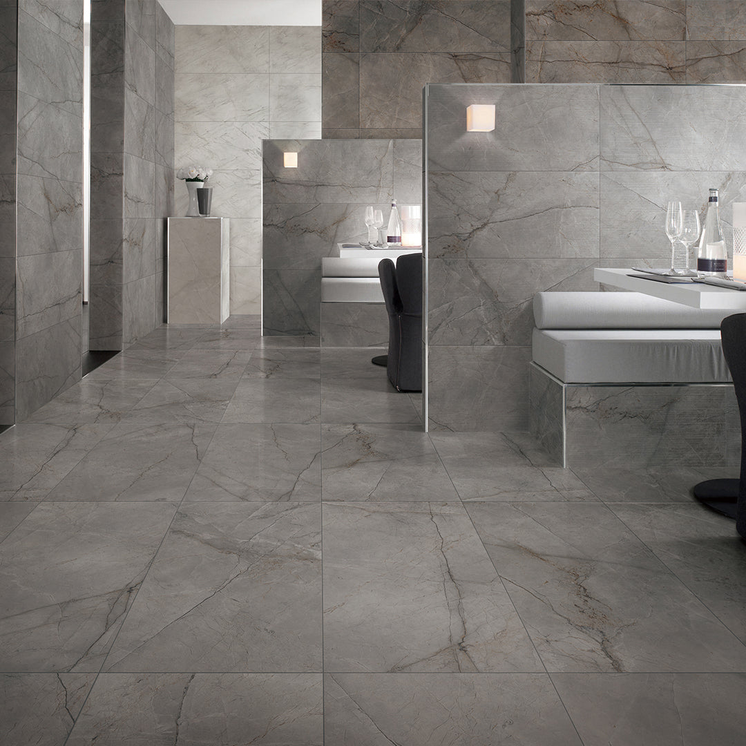 MUSES SILVER ROOT LIGHT GREY SOFT POLISHED 750X1500MM RECTANGULAR TILE (PER BOX)