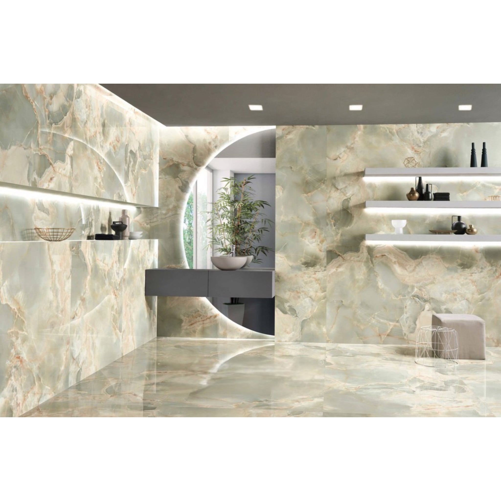 EVERSTONE MEGASLIM JADE 3200X1600MM RECTANGULAR THIN SLAB (PER PACK)