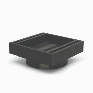 AQUAPERLA MUSES EZY FLOW GUARD FLOOR WASTE INSERT BRUSHED BLACK 100MM